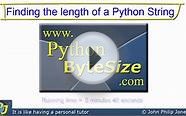 Finding the length of a Python String