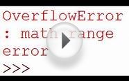 OverflowError: math range error Python Error Debugging